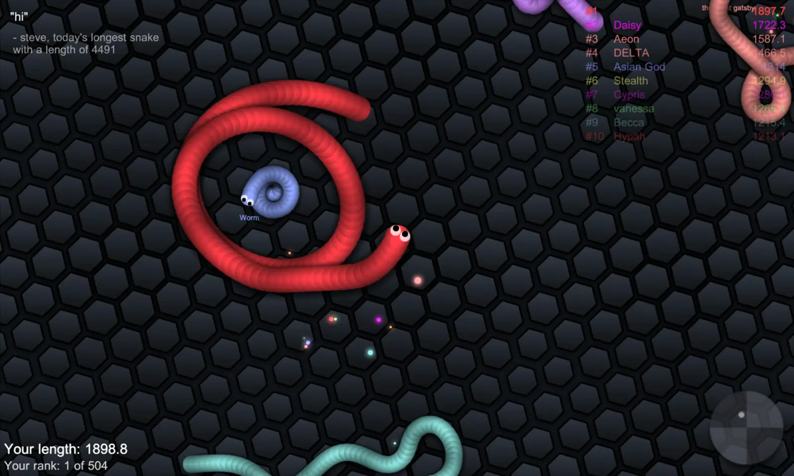 تفاصيل عن لعبة slither.io