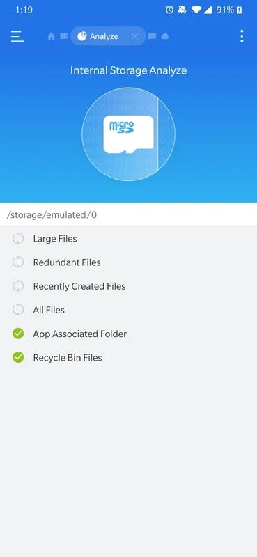 نقل الملفات في تطبيق ES File Explorer