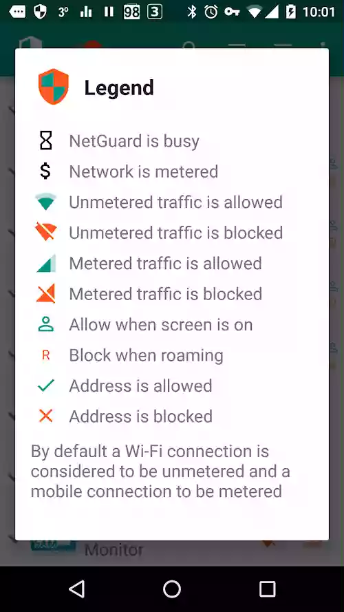 تعطيل الانترنت عن التطبيقات بنقرة واحدة في NetGuard