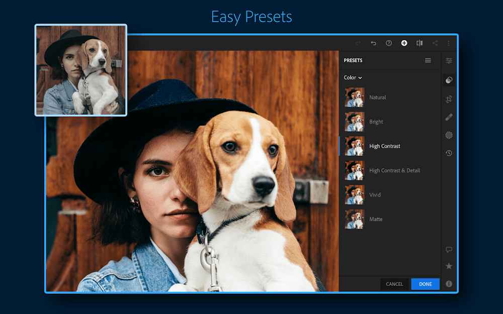 لمحة عن تطبيق Adobe Lightroom