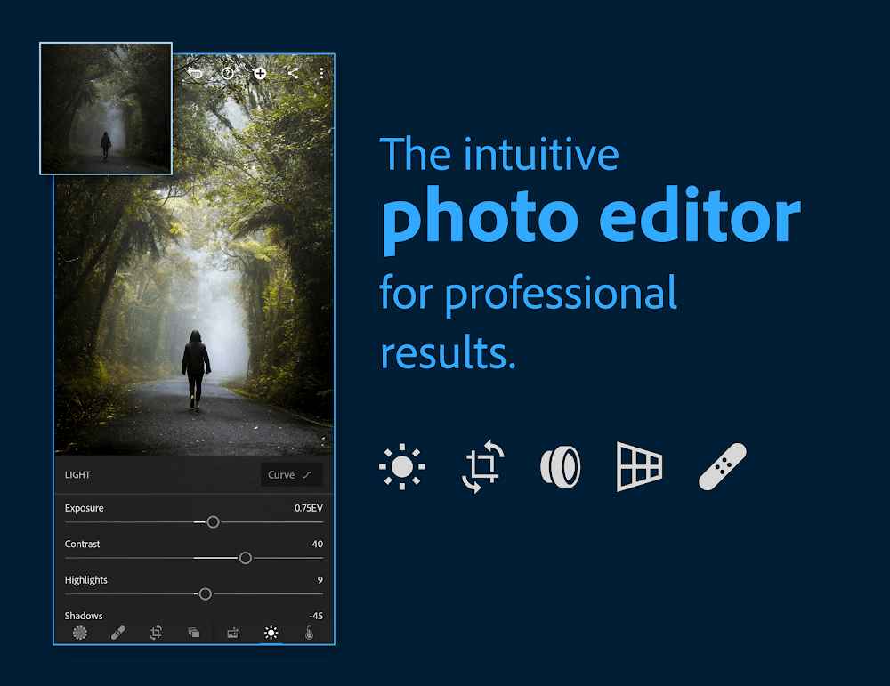 تطبيق Adobe Lightroom للتعديل الصور