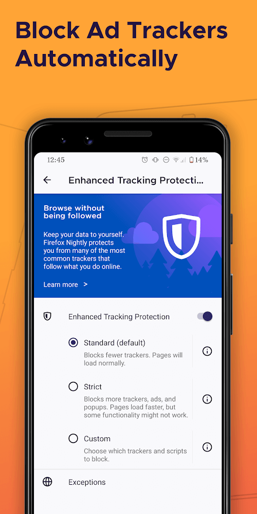 عدم استهلاك الرام في متصفح Firefox 