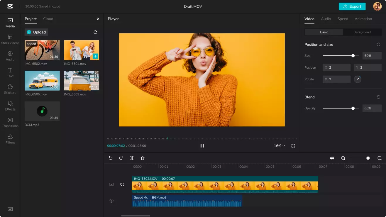 لمحة عن تطبيق CapCut video Editor