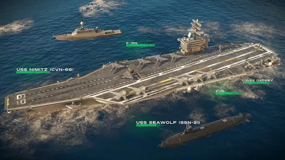 البوارج في لعبة MODERN WARSHIPS